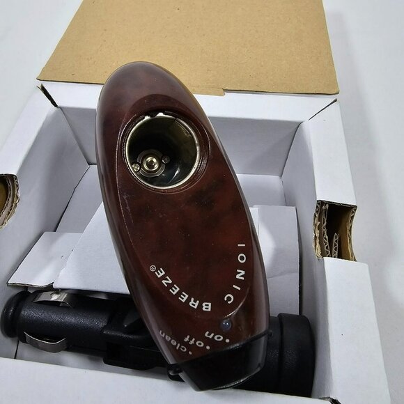 Sharper Image Car Plug-In Ionizer Woodgrain with Elbow Adapter in Original Box - Picture 2 of 6
